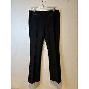 Classiques Entier Womens Black Trousers Zip Detail Bootcut Career Pants Size 8
